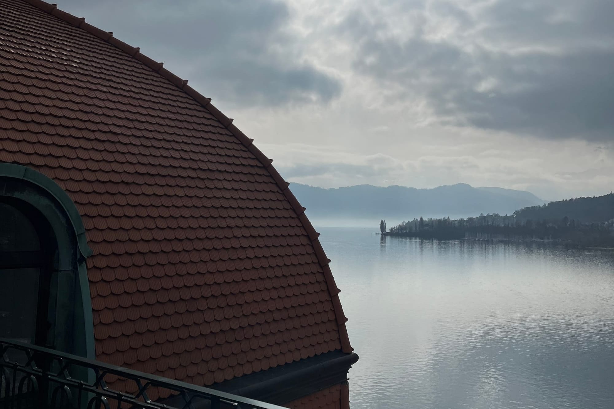 Vue du lac de Lucerne depuis le Mandarin Oriental