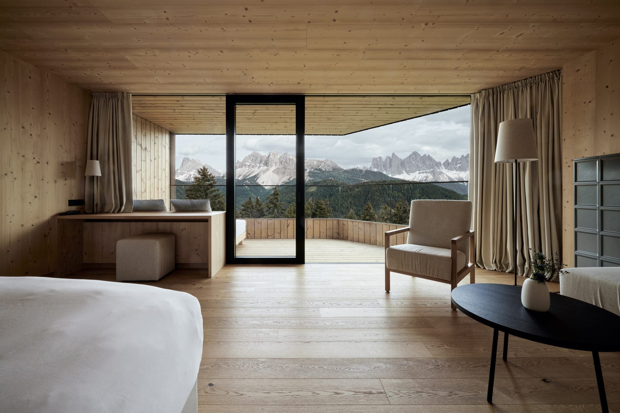 Chambre avec vue au Forestis Dolomites (tower suite)